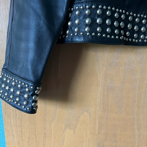 Gordon & James Signature Studded Black Leather Jacket. - Picture 3 of 9